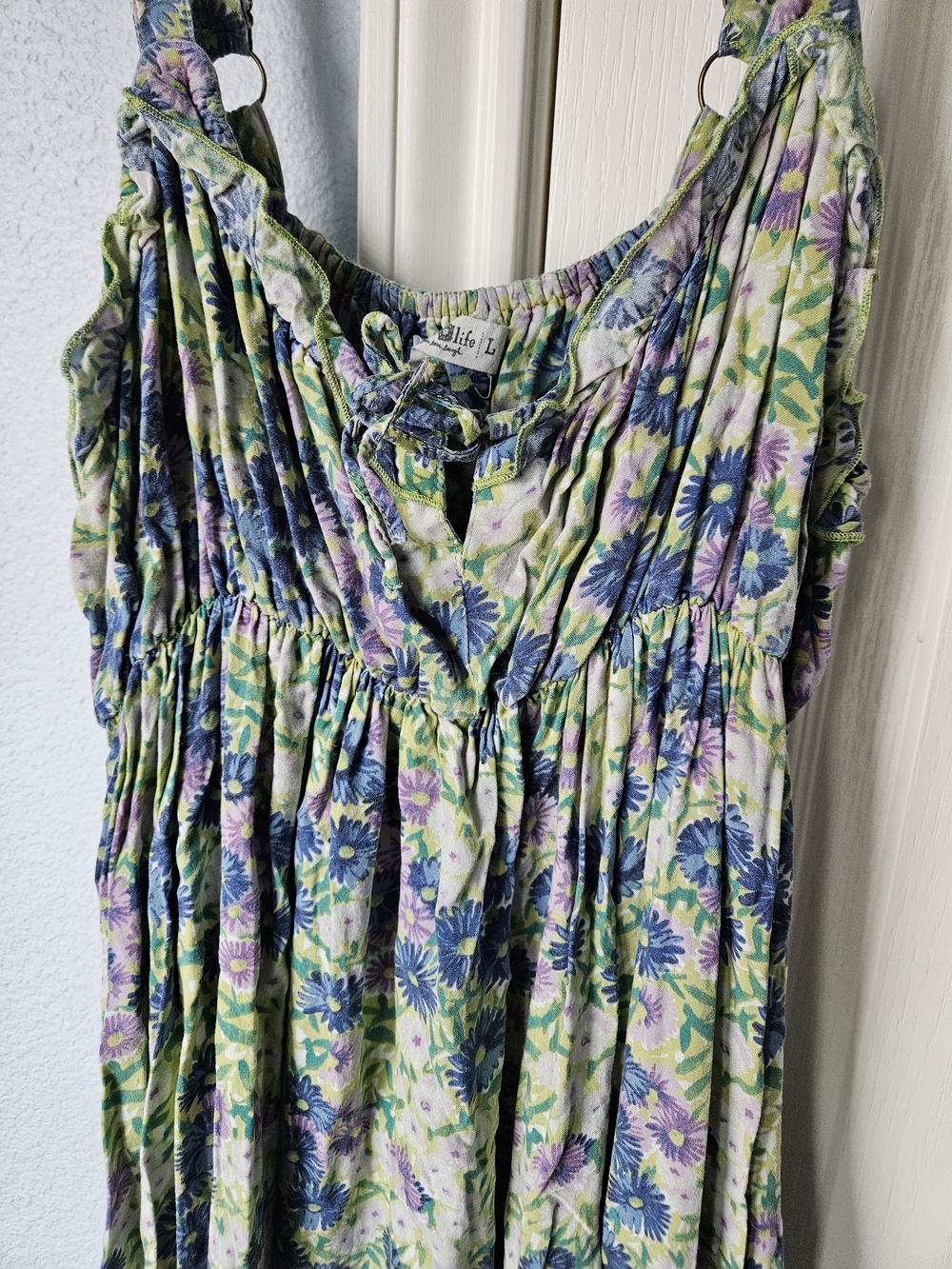 Natural Life Elizabeth Maxi Dress - Green Floral - Picture 2 of 5